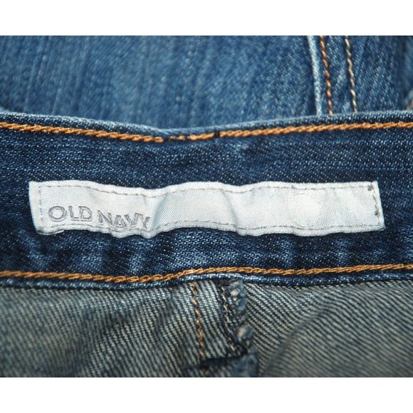 Old Navy Ladies Blue Jean Mini Skirt Size 12 Distressed Raw Hem Cotton Y2K - Picture 7 of 8